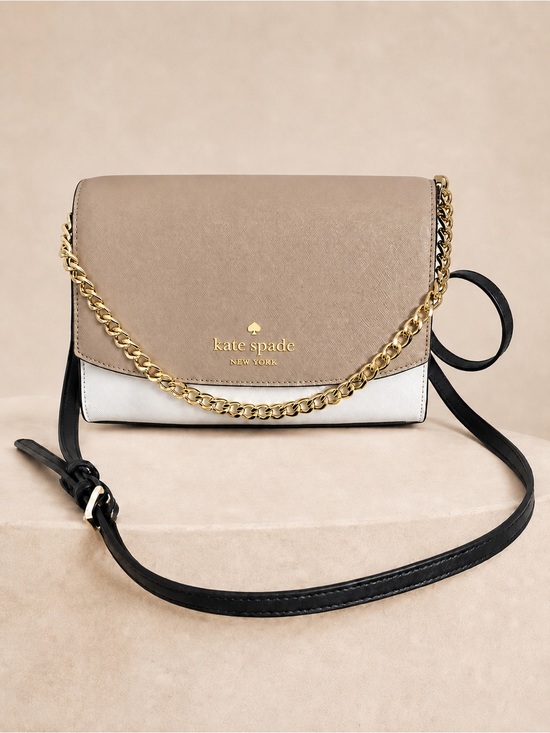 kate spade Handbags - New with Tag! Kate Spade Carson Saffiano Lea Crossbody in Taupe, White & Black